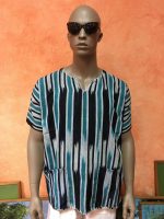Boubou Bleu Et Noir